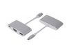 купить LMP USB-C (m) to VGA & USB 3.0 (f) & USB-C charging Multiport Adapter, aluminum housing, silver (15093) в Кишинёве 