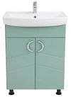 cumpără Dulap pentru lavoar Mashtab 12465 Alpin (CL) cu 2 uși 600x370x850 Turcoaz mat-Antracit în Chișinău 