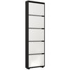 купить Полка для обуви Mobildor-Lux Leo Slim 70x16x203H cm Anthracite/White в Кишинёве 