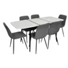 купить Комплект стол и стулья Evelin di Costacurta стол DT-532R B + 6 стульев YTC-078B Bjorn-13 (Grey) в Кишинёве 