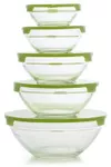 купить Контейнер для хранения пищи Excellent Houseware 18434 Набор емкостей стеклянных 5шт в Кишинёве 
