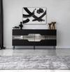 купить Комод Trendy Milano, Negru, Fume (GTR001214) в Кишинёве 