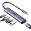 купить USB Hub Ugreen 15495 HUB 5 in 1 USB-C, Grey в Кишинёве 