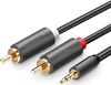купить Переходник для AV Ugreen 10512 AC102, 3.5mm Male to 2 RCA Male Audio Cable 3m в Кишинёве 