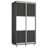 cumpără Dulap Mobildor-Lux Aron-P 1.0m-1.8m uși glisante din PAL orizontal (100x60x210H cm) Anthracite în Chișinău 