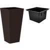 купить Цветочный горшок Form Plastic 3910-070 Rattana Slim 75 cm, cafeniu-inchis в Кишинёве 