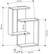 купить Полка декоративная Trendy Paranoid-antracit, stejar inchis 64x85x22cm (GTR005358) в Кишинёве 