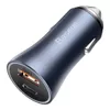 купить Зарядное устройство для автомобиля Baseus CCJD-0G USB Golden Contactor Pro, 2xUSB (U + C), 40W, QC 3.0, PD, aluminium alloy, Blue в Кишинёве 