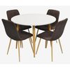 cumpără Set masă și scaune Evelin di Costacurta стол DT-402-1Wo + 4 стула YTC-080Wo Dark brown în Chișinău 