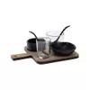 купить Посуда прочая Excellent Houseware 51389 Набор для аперитива 7ед, деревянная подставка 22x17cm в Кишинёве 