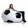купить Кресло-мешок BeanBag BM6016, Mяч из экокожи Ares, XL, белый с черным в Кишинёве 