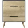 купить Комод Trendy Flora-Anthracite, Sapphire Oak, 78x95x45cm (GTR008146) в Кишинёве 