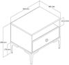 cumpără Noptieră Trendy Lizbon-529, Nuc, Antracit, 56x50x40cm (GTR001516) în Chișinău 