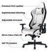 купить Офисное кресло Lumi CH06-36, Black/White, PVC Leather в Кишинёве 