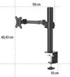 cumpără Accesoriu PC Hama 220900 Monitor Mount, Height-adjustable, Swivel / Tilt, 13" - 35", black în Chișinău 