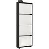 купить Полка для обуви Mobildor-Lux Leo Slim 70x16x164H cm Anthracite/White в Кишинёве 