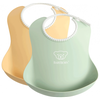 Набор нагрудников силиконовых BabyBjorn Powder Yellow / Powder Green 