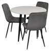 купить Комплект стол и стулья Evelin di Costacurta стол DT 404-3B + 3 стула YTC-080B Dark grey в Кишинёве 