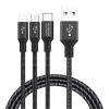 3in1 Cable Nillkin, Swift, Micro-USB/Type-C/Lightning, 1.5M, Black 