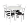 купить Комплект стол и стулья Evelin di Costacurta стол Raffles Round White (d=960) + 4 стула COCO White/NV-10WP Grey в Кишинёве 