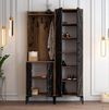 купить Мебель для прихожей Trendy Berlin BA, Nuc, Marmura Neagra, 120x200x35cm (GTR001358) в Кишинёве 
