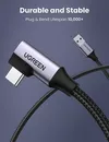 купить Кабель для моб. устройства Ugreen 20299 USB to 90° Type-C 2.0 3A 36W 1M US385, Black в Кишинёве 