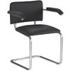 купить Стул Nowystyl 41100018 SYLWIA ARM chrome, negru в Кишинёве 