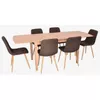 cumpără Set masă și scaune Evelin di Costacurta стол HV-27V Light Brown + 6 стульев YTC-080Wo, BJORN-45 (Dark brown) în Chișinău 
