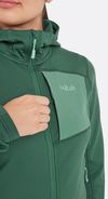 cumpără Îmbrăcăminte sport Rab Jacheta dame Superflux Hoody Green Slate 08 (QFG-14-GNS-08) în Chișinău 