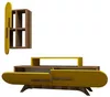 купить Тумба напольная для TV Trendy Trandafir S, Nuc, Galben 145x49x36cm в Кишинёве 