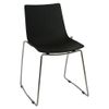 купить Пластиковый стул, хромированные стальные ножки с 540x630x830 мм, черный в Кишинёве 