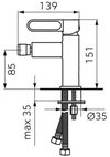 купить Смеситель для биде Zaffiro F-DESIGN Gun Metal FD1-ZFR-6-04 (bide) в Кишинёве 