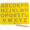 Tablă din lemn cu alfabet (litere de tipar) și indicator pentru scriere corectă VIGA 