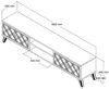 cumpără Comodă TV Trendy Clasa, Nuc, Galben 180x44x35cm în Chișinău 
