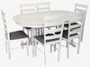 купить Комплект стол и стулья Evelin di Costacurta стол HV-33V White + 6 стульев Gloria White/NV-10WP Grey в Кишинёве 