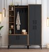 cumpără Mobilă pentru antreu Trendy Viyana DA, Nuc, Antracit, 150x200x35cm (GTR001364) în Chișinău 