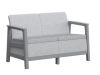 купить Садовая мебель Keter 57960 Set mobilier 4 unitati: masa, 2 fotoli, canapea, gri/gri inchis в Кишинёве 