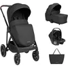 купить Детская коляска Kikka Boo 31001010260 Carucior 3 in 1 Chiara Black в Кишинёве 