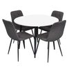 cumpără Set masă și scaune Evelin di Costacurta стол DT-402-3B + 4 стула YTC-080B Dark grey în Chișinău 
