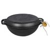 купить Казан Maysternya Ceaun din fonta Uzbec WOK 15L cu capac-tigaie (V15CPWOK-CTG) в Кишинёве 