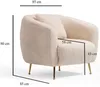 cumpără Fotoliu Trendy Istiridye-Bej 85x80x85cm în Chișinău 