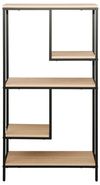 купить Офисный стеллаж Deco Aries 63.5x30.5x122H Oak/Black в Кишинёве 