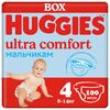 Scutece Huggies Ultra Comfort  pentru băieţel 4  (8-14 kg) Disney Box, 100 buc.