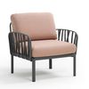 купить Кресло с подушками для сада и терас Nardi KOMODO POLTRONA ANTRACITE-rosa quarzo 40371.02.066 в Кишинёве 