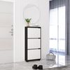 купить Полка для обуви Mobildor-Lux Leo Slim 100x16x125H cm Anthracite/White в Кишинёве 
