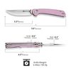 купить Нож походный Sencut S25007-3 Skelfin, G10 roz pudrat, Button Lock в Кишинёве 