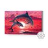 купить Картина по номерам Art Gallery JS25072 Mozaic cu diamante 20x30cm Delfini la apus в Кишинёве 