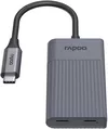 купить Переходник для IT Rapoo 226496 UCH-4013 USB-C Hub, USB-C to USB-A and USB-C, grey в Кишинёве 