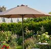 cumpără Umbrelă de gradină Holland 57448 Umbrela de soare D230cm, 6 spite arcuite, marou-gri, husa în Chișinău 