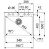 купить Мойка кухонная со смесителем Franke 114.0660.155 MRG 610-54 + Novara Plus Alb в Кишинёве 